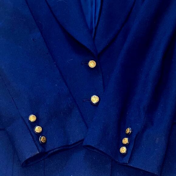 Pendelton Jacket Blazer Women Medium Large Blue Academia Office Wool Classic - Picture 6 of 9